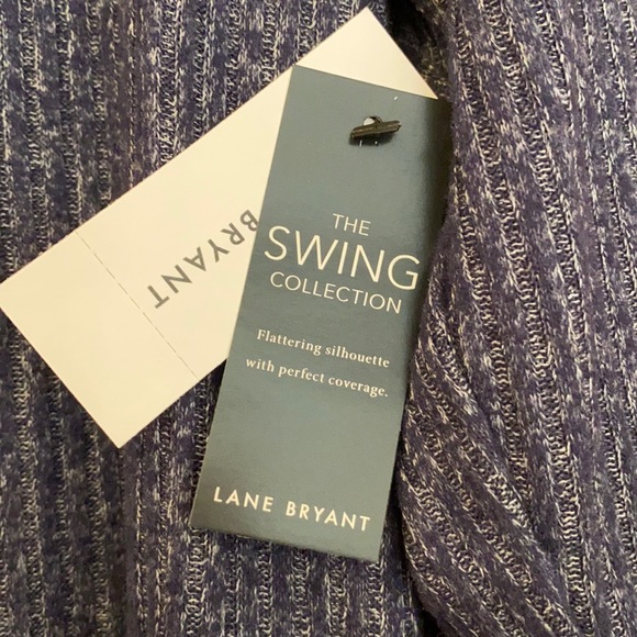 18/20 navy white Heathered turtleneck swing top tunic plus size top NWT - Picture 6 of 7